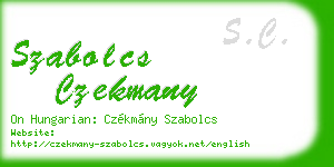 szabolcs czekmany business card
