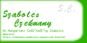 szabolcs czekmany business card